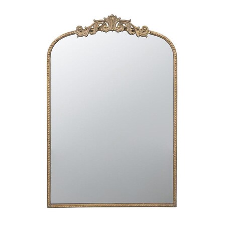Homeroots 36" Gold Arch Iron Framed Accent Mirror 485052