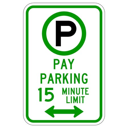 Sign Solutions Usa Parking Sign, 12 in W, Aluminum Sign, White DUS06DWT1218R7-21A