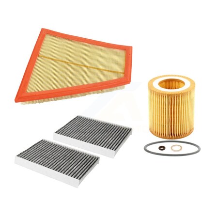 Pur 1x Air + 1x Cabin + 1x Engine Cartridge Oil Filter 3 Total Kit For BMW 528i xDrive KFM-100382