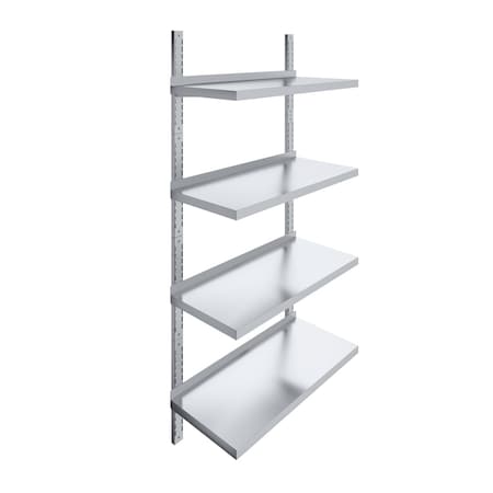 Amgood 16 in. x 36 in. Four-Tier Metal Wall Mount Shelf AMG WSD-1636 X 2-Z