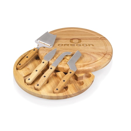 Picnic Time Family Of Brands NCAA Oregon Ducks Circo Cheese Board and Knife Set - Charcuterie Board Set 854-00-505-473-0