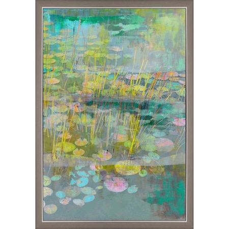 Homeroots Reeds and Lilies II Silver Framed Print Wall Art 525947