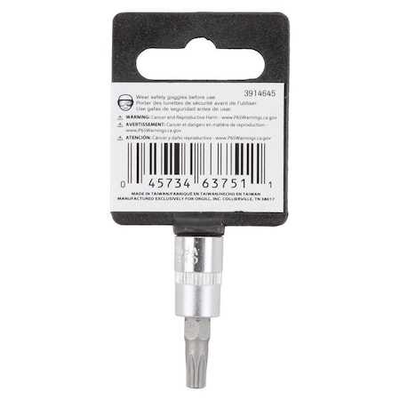 Vulcan Star Bit Socket, T30 Tip, Chrome 55050030SD