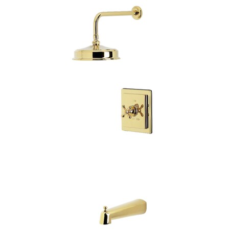 Kingston Brass Single-Handle Pressure Balanced Tub and Shower Faucet, Polished Brass KB5892AX