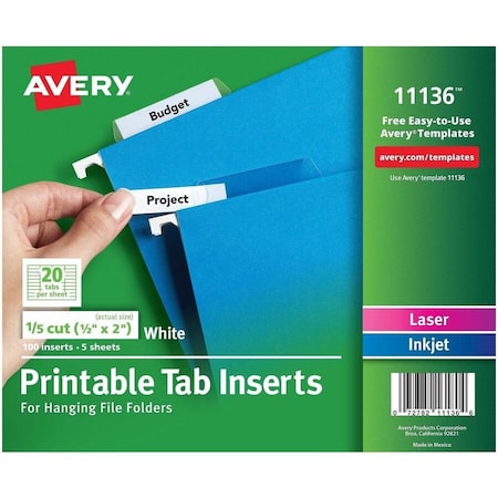 Zoro Select Insert, 1/5Cut, F/Tabs, PK100 11136
