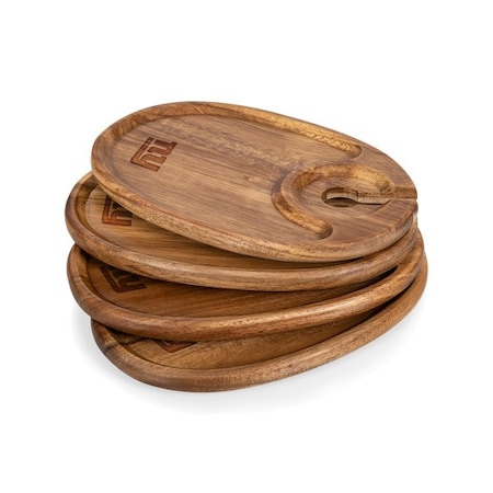 Picnic Time Family Of Brands NFL New York Giants - Wine Appetizer Plate Set Of 4 874-04-512-213-2