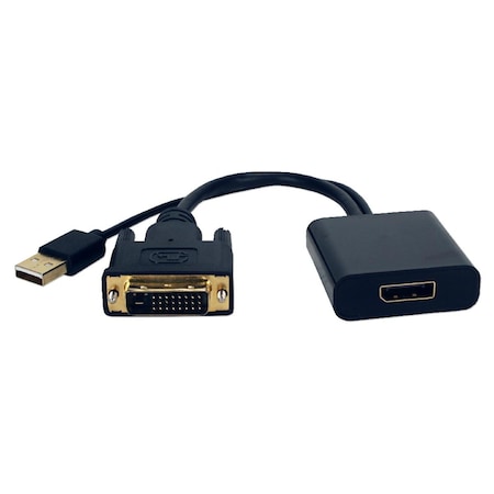 Qvs DVI to DisplayPort Active Video Converter - Black DVIDP-MF