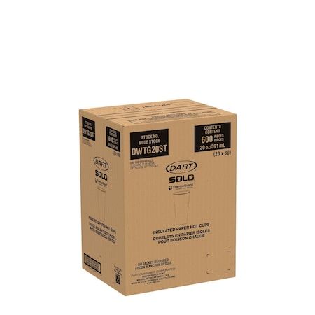 Solo Cup ThermoGuard Insulated Paper Hot Cup 20 oz White DWTG20W