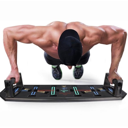 Zunammy Ztech 10-in-1 Push Up Rack Board Fitness System, Multi Color ZWB4000-M3