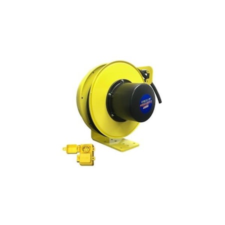 Ericson Cord Reel, NEMA 5-20R, 12 AWG, Yellow Reel Color, 30 ft Length 5123-30-1612PWDX