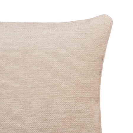 Homeroots 20" Ivory Chenille Throw Pillow 535258