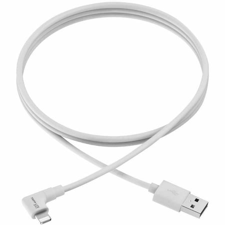 Tripp Lite LIGHTNING TO USB SYNC CHARGE RIGHT-ANGLE IPHONE IPAD WHITE 6FT M100-006-LRA-WH