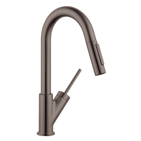 Axor Starck Prep Kitchen Faucet 2-Spray Pull-Down, 1.75 GPM in Brushed Black Chrome 10824341