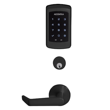 Yale Grade 1 NexTouch Generation 3 Mortise Lock W/ Capacitive Touchscreen Keypad, Black Suede Powder Coa AUR-NTM628-NR BSP