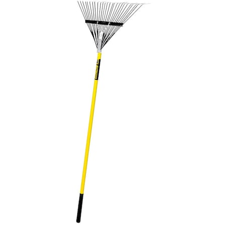 Truper Steel Tru-Pro Leaf Rake, 26 Tines, 72 in L Fiberglass Handle EMX-26F