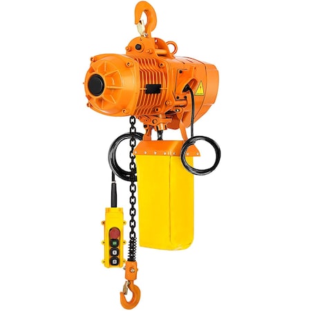 Vevor 1 Ton Electric Chain Hoist w/ 10FT Double Chain Lifting 110V G80 2200LBS HHBD01-02