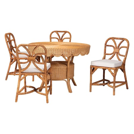Bali & Pari Trenton Natural Rattan Dining Set 264-14188-14383-ZORO