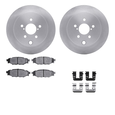 Dynamic Friction Co DFC Brake Rotor with 5000 Brake Pads and Hardware Kit 6512-13165