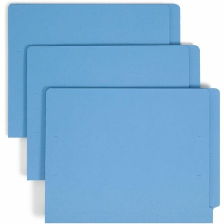 Smead File Folder End Tab, Blue, PK100 25010