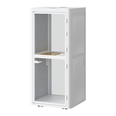 Flexispot Booth, Aluminum; Steel, White, 40 1/8 in W P2SW