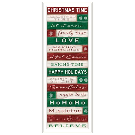 Homeroots Christmas Time White Framed Wall Art 572028