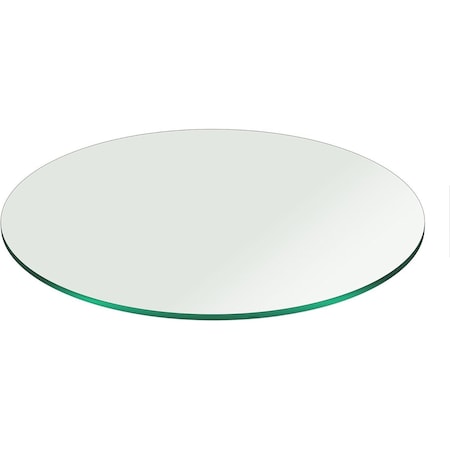 Fab Glass And Mirror 34in in Round Glass Table Top 3/8in Thick Pencil Polish Edge Tempered by, Wall Mirror 34RT10THPETE