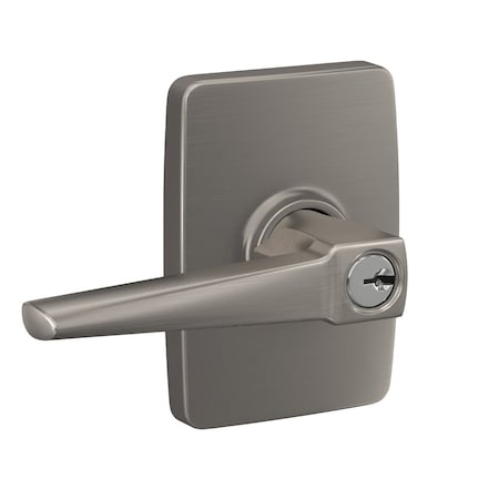 Schlage Residential Schlage Custom Eller Lever with Greene Rose Keyed Entry Lock C Keyway with 16211 Latch and F51AELR619GEE