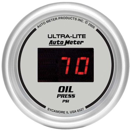 Overtime 6527 2.06 in. Ultra-Lite Digital Oil Pressure Gauge OV3618947