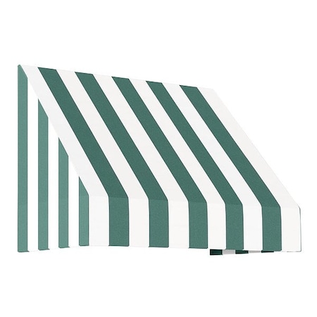 Awntech Awning, 16" H, Green, White, 52 1/2" L EN1030-4FW