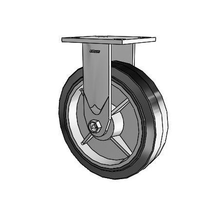 Colson 8" Caster with Rigid Plate, 4" x 4-1/2" Plate, 675 Lb. Capacity 4.08198.455.2