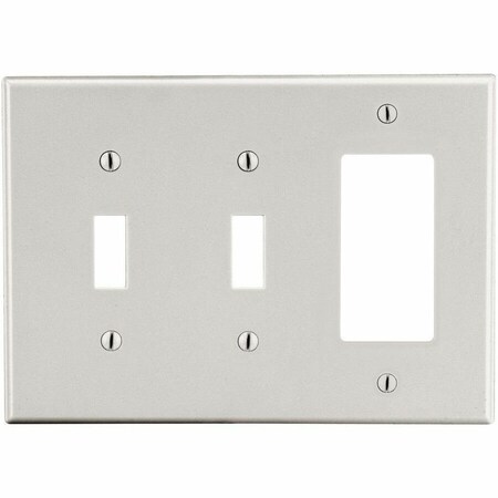Hubbell Wiring Device-Kellems WallPlate, Combination, Almond, Polycarb PJ226LA