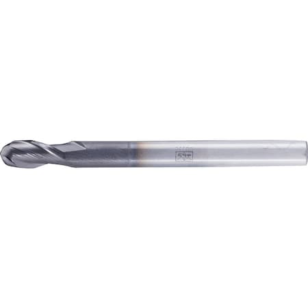 Pferd PFERD Ball Nose End Mill, 2 flutes, 3/16'' Dia, 3/8'' APMX, 2'' OAL, cylindrical shank 23003001