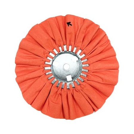 Renegade Products Usa Airway Buffing Wheels, 10 Inch, Orange, 5/8" Center Plate FAW10X3X5/8N2-16P86OT