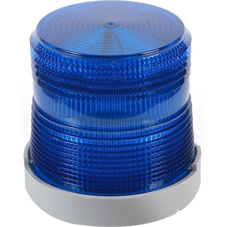 Edwards Signaling Warning Light, Blue, (6) LED, 120V AC, 65 FPM, 4 9/32 in Dia., Panel/Conduit 48XBRMB120A