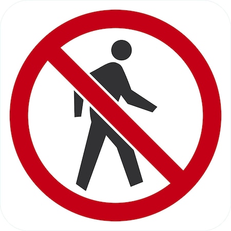 Lyle Pedestrian Symbol, 12x12, High Intensity Prismatic, White G-2354-HI_12x12