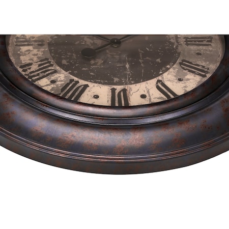 Monarch Specialties Clocks, 30'' Round, Large Oversized, Wall Clock, Brown, Transitional I 9027