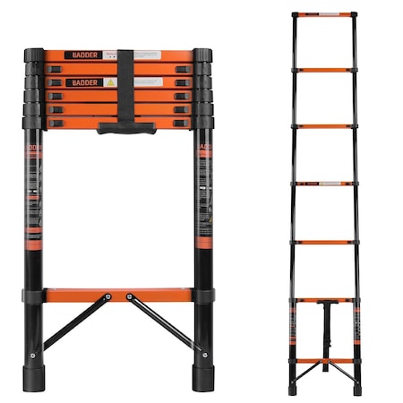 Wrightmaster 8.7 ft. Steel Extension Ladder with Non-Marring Feet and Wide Non-Slip Steps, 330 lbs. Load Capacity ZROD01027H5CJW