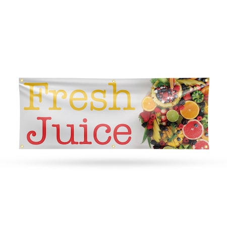 Signmission Fresh Juice, 24 Inch x 72 Inch, Vinyl Banner B-72-30657
