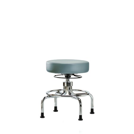 Blue Ridge Ergonomics Vinyl Screw-Lift Stool, Med Bench, Glides, Storm BR-VSLMD-CR-RG-8822