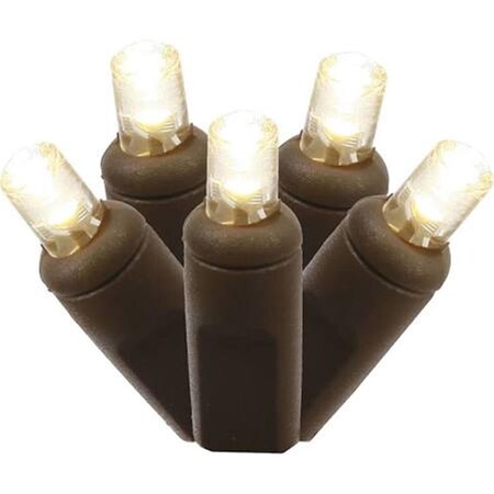 Vickerman 144Lt Warm White 8 Function Spider Set, 14 ft. Long Spacing Light - Brown X17B146