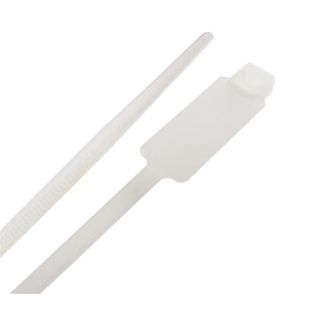Acoustic Cable Tie, 8 in L, 2 in Max Bundle Dia., White, Polypropylene, 50 lb Strength, 25 PK AC2739811