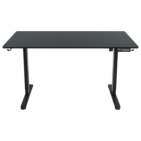 Homeroots Adjustable Black Wood and Stainless Steel Standing Desk 723775