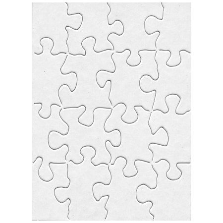 Hygloss Products Compoz-A-Puzzle, 4'' x 5-1/2'' Rectangle, 16 Pieces, 24PK 96123