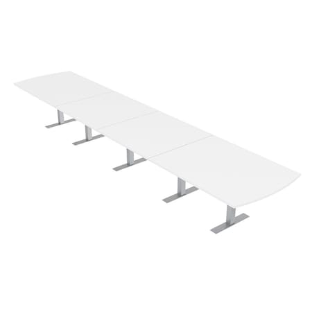 Skutchi Designs 20ft Arc Rectangle Conference Table With Power | Harmony Series | 20 Person Meeting Room Table HAR-AREC-48X240-T-W960-NA