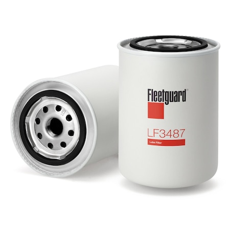 Fleetguard Oil Filter, 5.375 in L, Spin-On LF3487