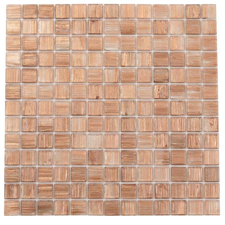 Apollo Tile Celestial 12 in. x 12 in. Glossy Copper Brown Glass Mosaic Wall and Floor Tile 20 sqft/case, 10PK APLST88BR603A