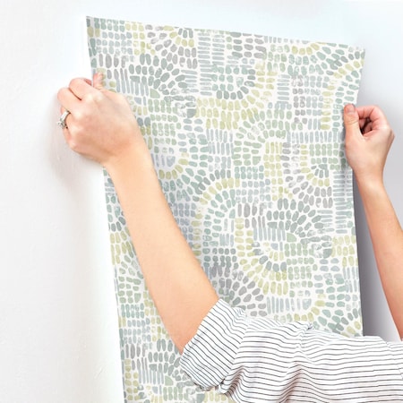 A-Street Prints Wanderer Aquamarine Mosiac Wallpaper 4146-27214