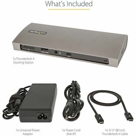 Startech.Com Thunderbolt 4 Dock, 96W, 2x4K 60Hz/1x8K. TB4CDOCK