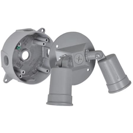 Evolve LCR23N2 Round Double Floodlight Holder Kit, Gray EV564635
