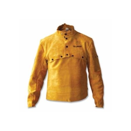 Tillman Cape Sleeves and Bib, Premium Side Split Cowhide, Medium, Bourbon Brown, 14 in Bib 724-322114M